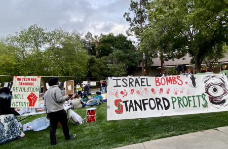<p>Campamento en la Universidad de Stanford en protesta contra el genocidio de Israel, a finales de abril de 2024. / <strong>Suiren2022</strong></p>