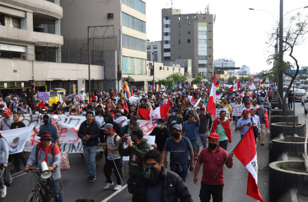 <p>Protestas contra el Gobierno de Boluarte en Lima, Perú, en diciembre de 2022. / <strong>Mayimbú</strong></p>