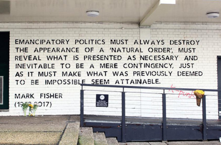 <p>Mural en homenaje a Mark Fisher en el Goldsmiths College de la Universidad de Londres. / <strong>University of London</strong></p>