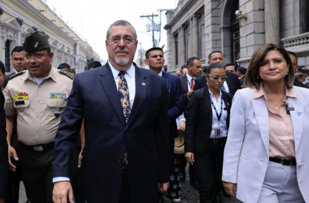 <p>El presidente de Guatemala, Bernardo Arévalo, y la vicepresidenta, Karin Herrera. / <strong>Gobierno de Guatemala</strong></p>