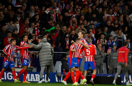 <p>Sorloth celebra el segundo gol del Atleti contra el Alavés. / <strong>Club Atlético de Madrid</strong></p>