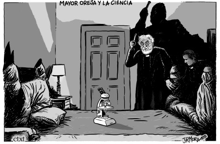 <p><em>Mayor Oreja y la ciencia.</em> /<strong> J.R. Mora</strong></p>