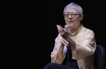 <p>Sigrid Nunez, durante una charla del 62º Festival de cine de Nueva York, el pasado 14 de octubre 2024. / <strong>Film at Lincoln Center</strong></p>