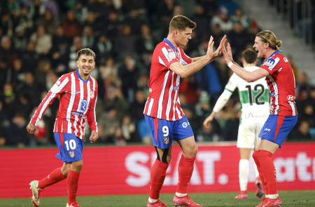 <p>Sørloth celebrando un gol. / <strong>Atlético de Madrid</strong></p>