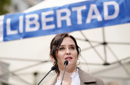 <p>Isabel Díaz Ayuso en Chamberí en 2021. /<strong> PP Comunidad de Madrid</strong></p>