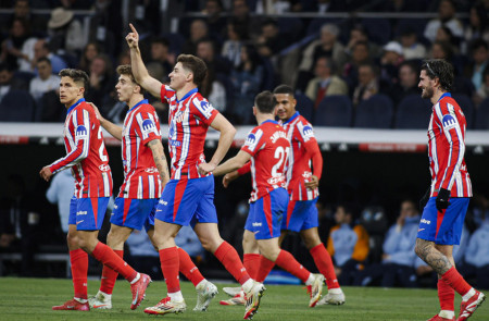 <p>Los jugadores del Atleti celebran el gol de Julián Álvarez. / <strong>Atlético de Madrid</strong></p>