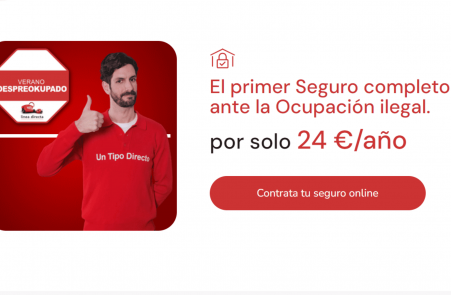 <p>Imagen de la web de de Línea Directa donde se promociona el seguro antiokupación. </p>