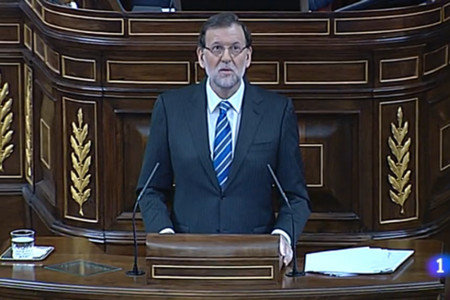 Mariano Rajoy, en una imagen de la retransmisión del debate del estado de la nación (RTVE). (photo: )