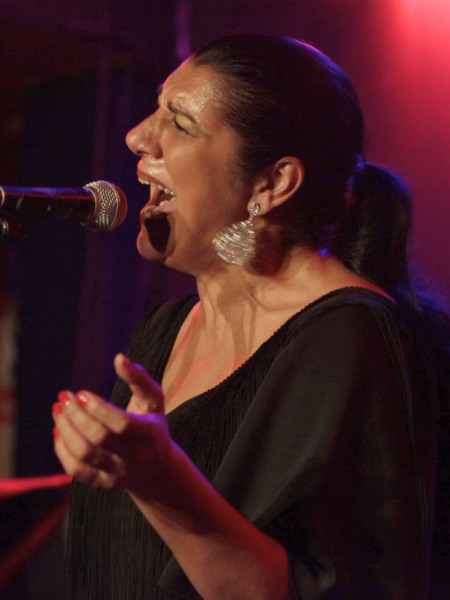 Remedios Amaya durante el concierto en la Sala Clamores de Madrid.