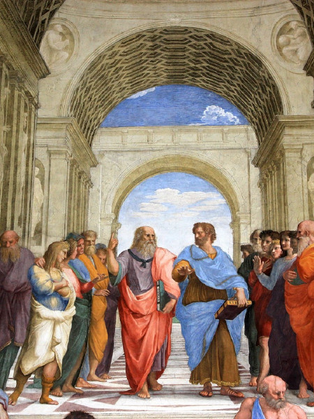 <p>Fragmento de 'La escuela de Atenas', fresco de Rafael en el Vaticano.</p>