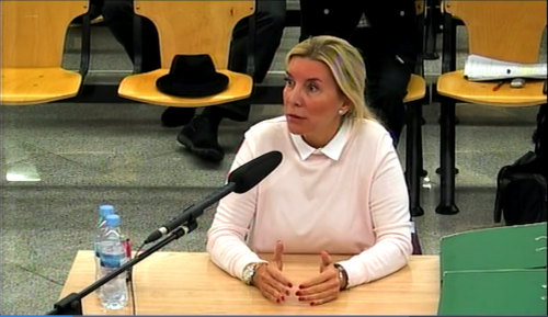 <p>Isabel Jordán, durante su declaración en la Audiencia Nacional. </p>