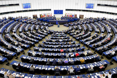 <p>Sesión plenaria en el Parlamento Europeo el pasado mes de septiembre.</p>