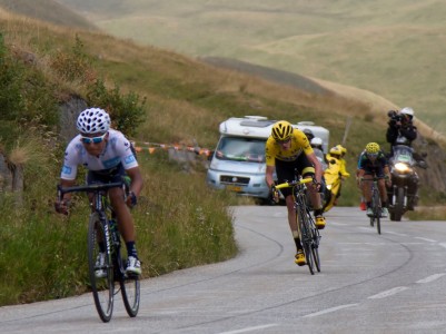 <p>Nairo Quintana y Chris Froome durante el Tour de Francia de 2015.</p>