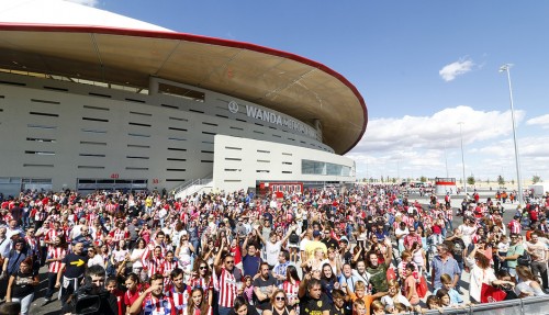 <p>Aledaños del Wanda Metropolitano, el día de la inauguración. </p>