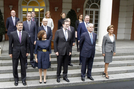 <p>Los miembros del Gobierno, antes del primer Consejo de Ministros de la XII Legislatura, en noviembre de 2016. </p>