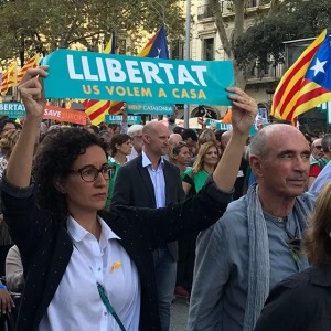 <p>Marta Rovira, en la manifestación del pasado 21 de octubre para reclamar la libertad de Jordi Sànchez y Jordi Cuixart.</p>