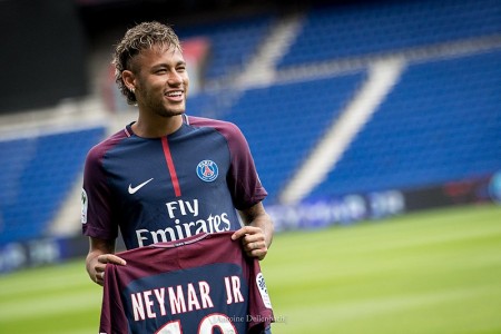 <p>Presentación de Neymar Jr. con el Paris Saint-Germain (PSG) el 4 de agosto de 2017. </p>