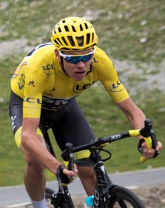 <p>Chris Froome durante una etapa del Tour. Julio de 2017</p>