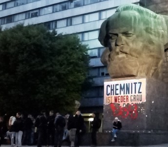 <p>Busto de Karl Marx en Chemnitz el pasado de 2 de septiembre.</p>