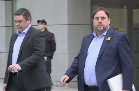 <p>Oriol Junqueras llegando a la Audiencia Nacional.</p>