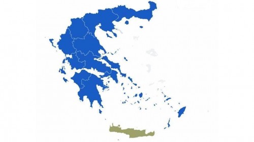 <p>Resultados de las elecciones regionales. Fuente: Ministerio de Interior griego.</p>