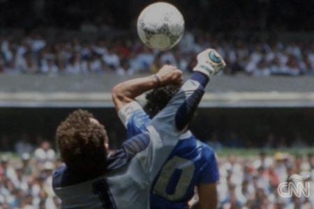 <p>Maradona o la mano de Dios en el Mundial de México 86.</p>