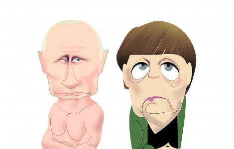 <p>Putin y Merkel.</p>