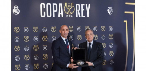 <p>Luis Rubiales y Florentino Pérez. / <strong>RFEF</strong></p>