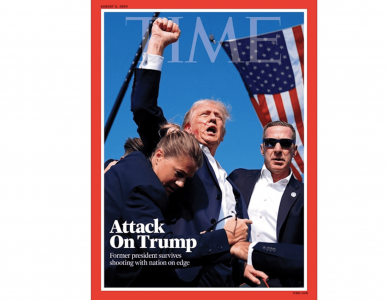 <p>                                         La fotografía de Evan Vucci en la portada de <em>Time</em>. </p>