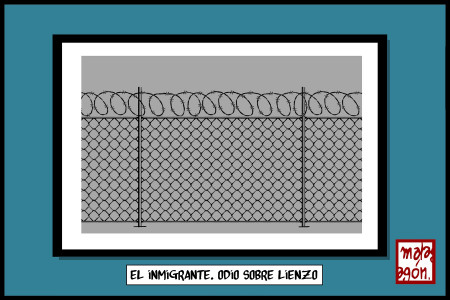 <p><em>El inmigrante. Odio sobre lienzo</em> / <strong>Malagón</strong></p>