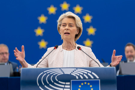 <p>Ursula von der Leyen, reelegida como presidenta de la Comisión Europea. / <strong>Pietro Naj-Oleari (Parlamento Europeo)</strong></p>