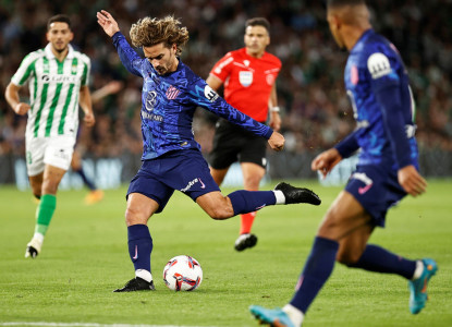 <p>Griezmann durante el encuentro contra el Betis. /<strong> Club Atlético de Madrid</strong></p>