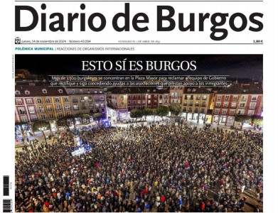 <p>Portada de <em>Diario de Burgos</em> del 14 de noviembre de 2024.</p>