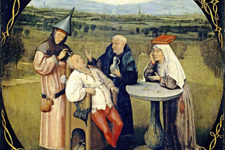 <p><em>La extracción de la piedra de la locura</em>. El Bosco (1494)</p>