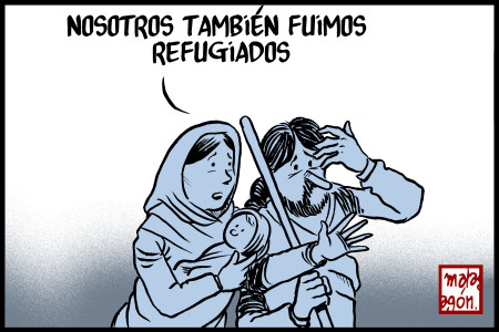 <p><em>Refugiados.</em> /<strong> Malagón</strong></p>