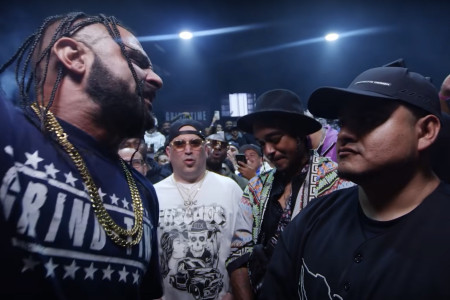 <p>Batalla entre Dizaster y Aczino, del 25 de abril de 2022.<strong> / Red Bull Batalla</strong></p>