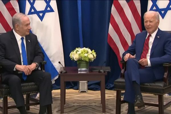 <p>Biden y Netanyahu, durante una reunión en septiembre de 2023. / <strong>YouTube (abc7NY)</strong></p>