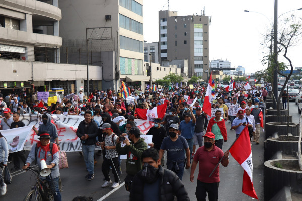<p>Protestas contra el Gobierno de Boluarte en Lima, Perú, en diciembre de 2022. / <strong>Mayimbú</strong></p>