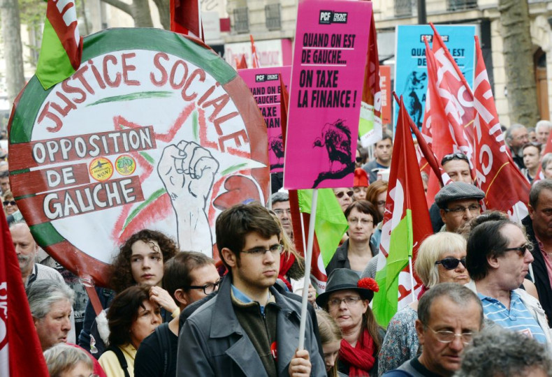 Manifestación contra las medidas de austeridad en Francia, el pasado 12 de abril en París.