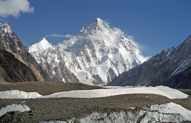 El K2 desde el el Glaciar Godwin- Austen.