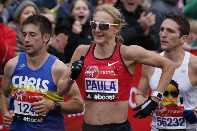 Paula Radcliffe durante el maratón Virgin Money de Londres el pasado 26 de abril.