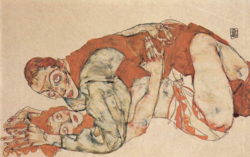 <p><em>Acto de amor</em>, 1915. Obra de Egon Schiele.</p>
