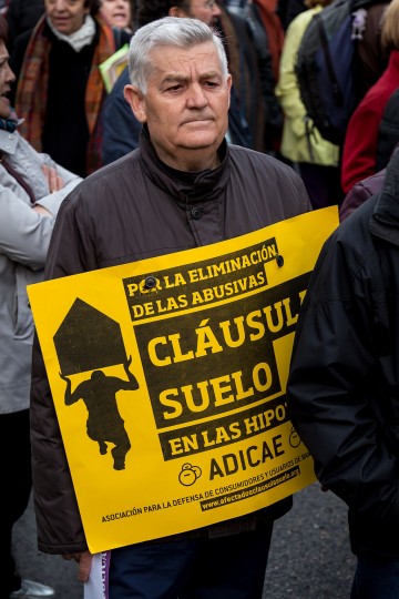 <p>Manifestación anti cláusulas abusivas en Madrid, febrero 2013. </p>