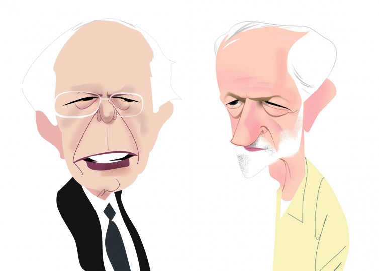 <p>Sanders y Corbyn</p>