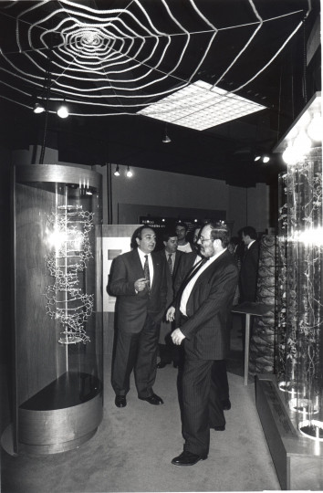 <p>Umberto Eco en la Casa de las Ciencia de A Coruña, el 5 de diciembre de 1992.</p>