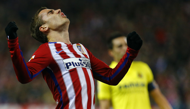 <p>Antoine Griezmann se lamenta ante una ocasión fallada frente al Villareal el pasado 21 de febrero (0-0)</p>