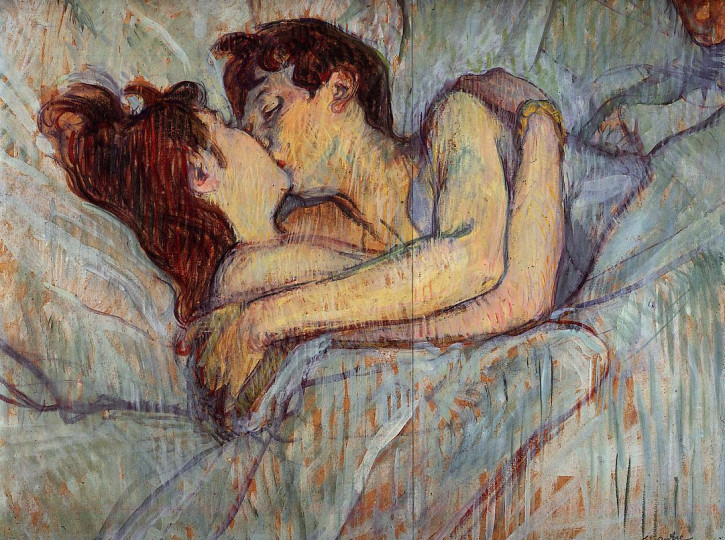 <p><em>En la cama. El beso</em> (1892). Óleo sobre lienzo.</p>