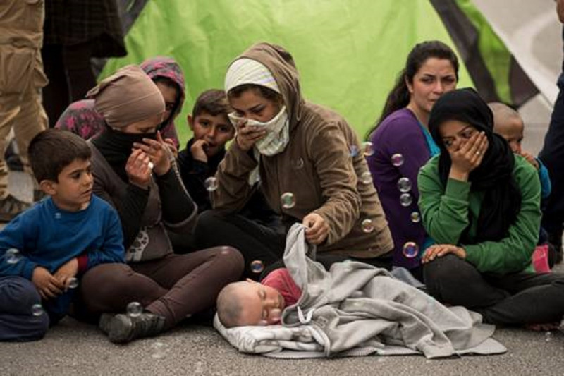 <p>Asentamiento de refugiados de Idomeni.</p>