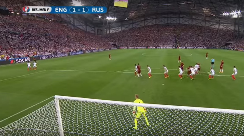 <p>Partido de la Eurocopa 2016 entre Inglaterra y Rusia en el Vélodrome de Marsella</p>