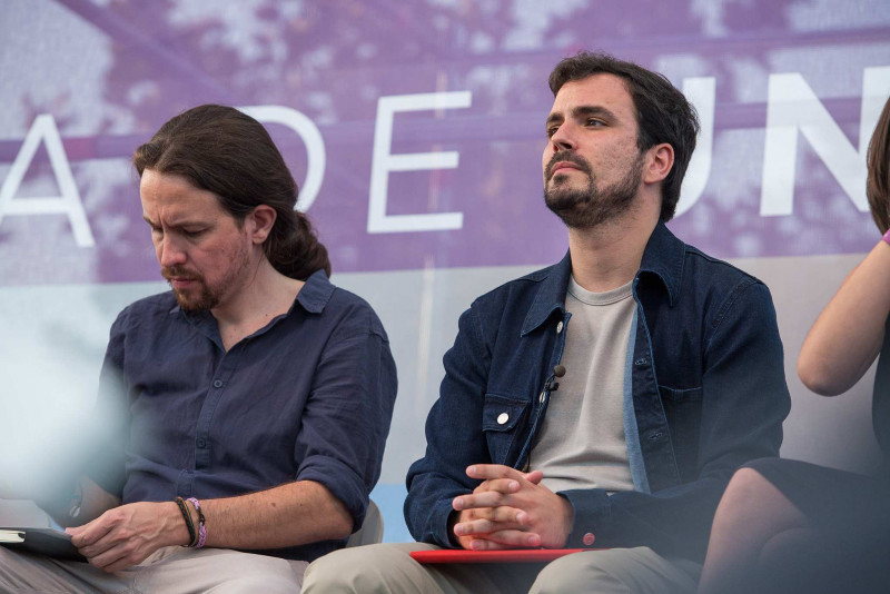 <p>Pablo Iglesias y Alberto Garzón</p>